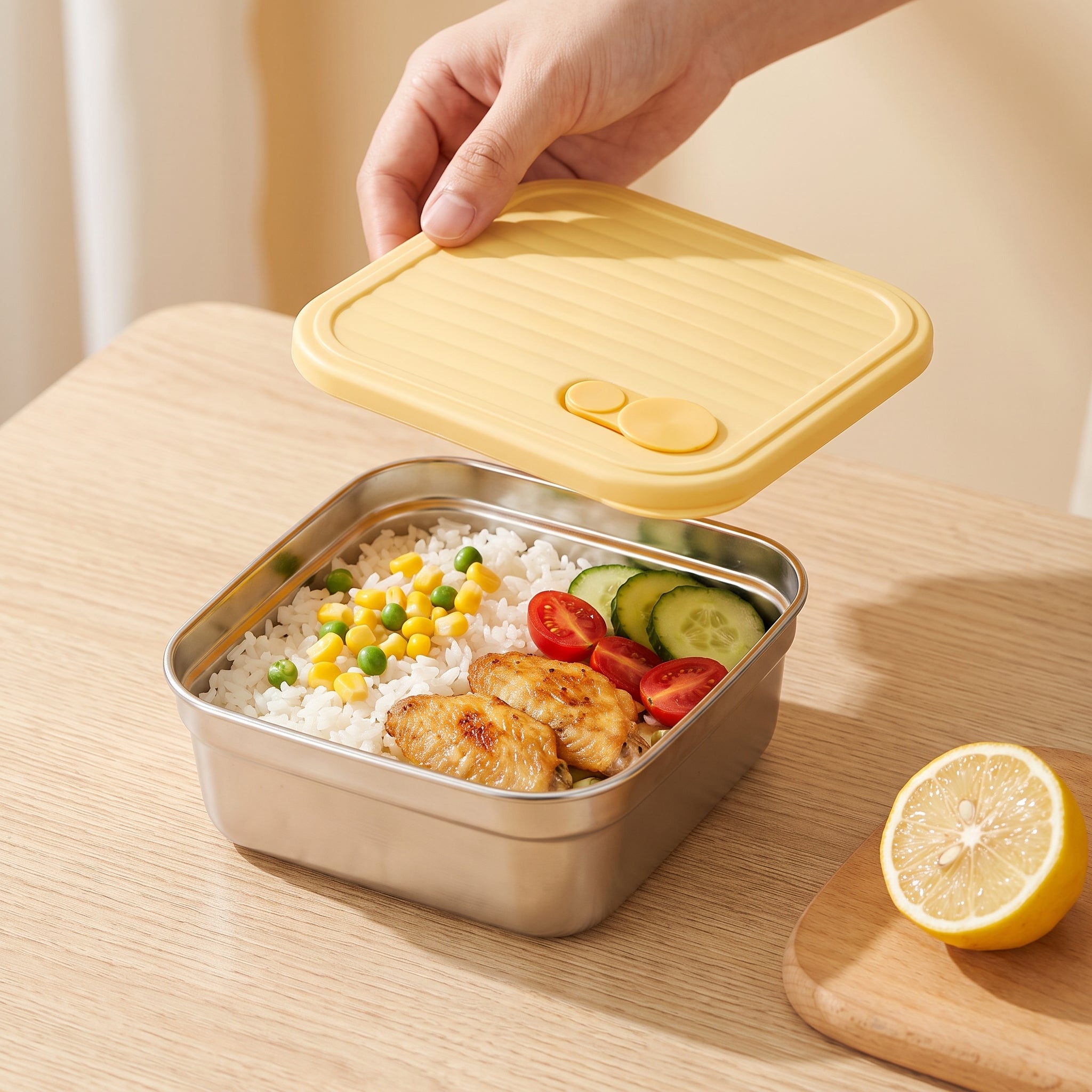 Silicon Stainless Steel Lunch Box