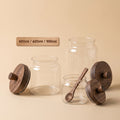 Glass Storage Jar with Wood Lid