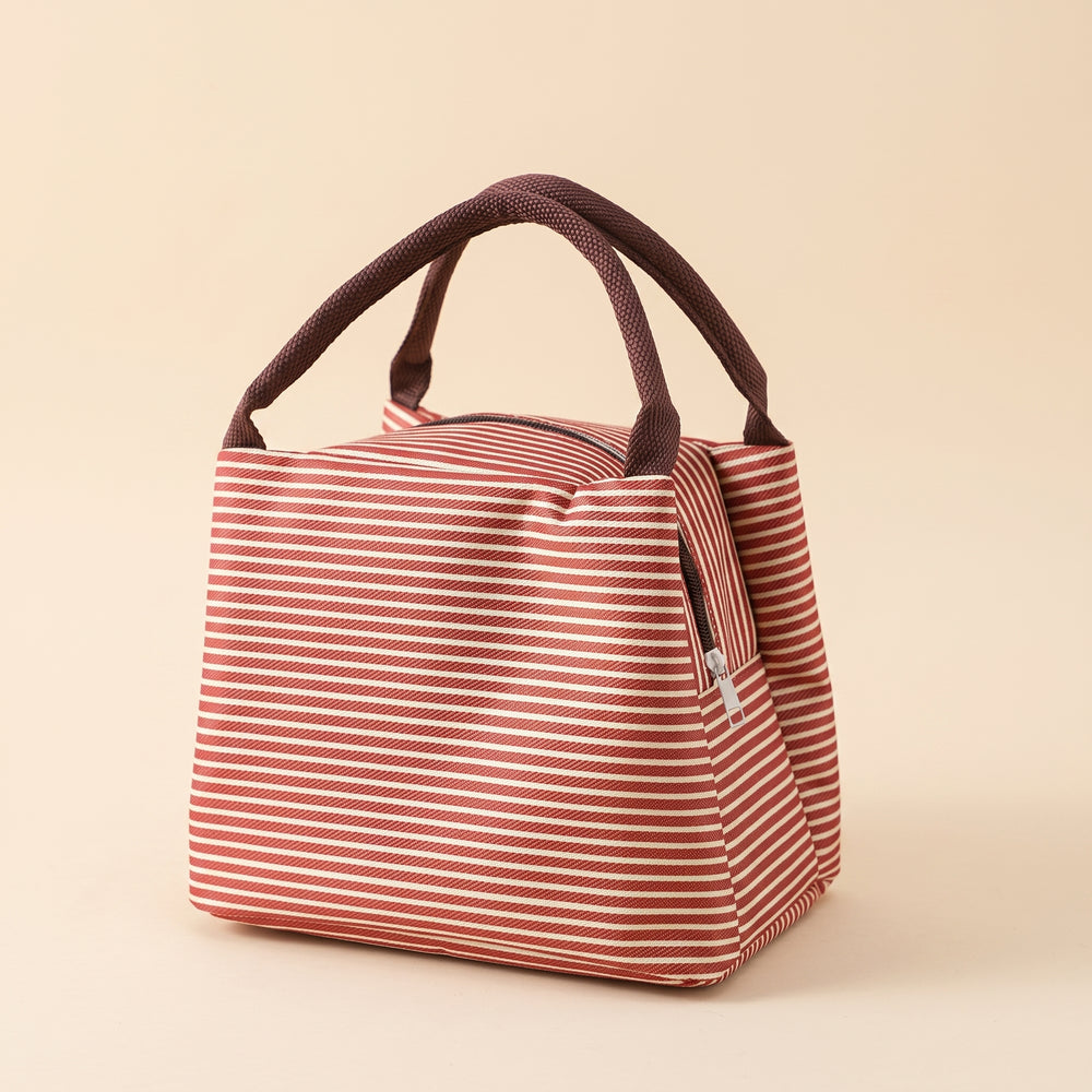 Striped Insulated Lunch Bag
