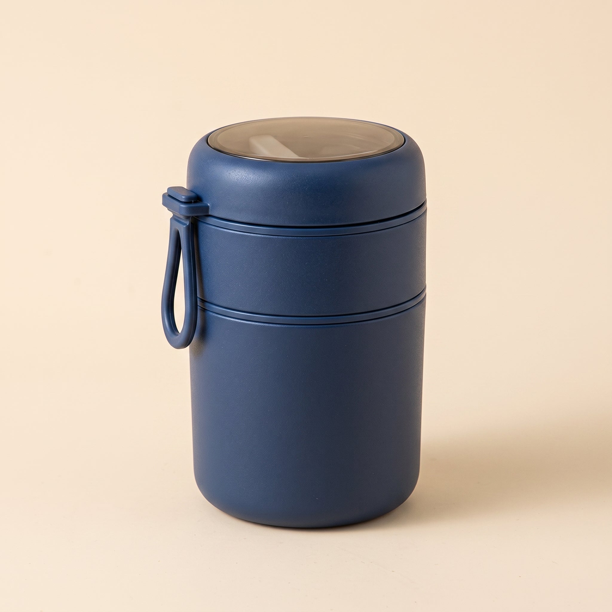 Navy two-level stainless steel thermo food jar