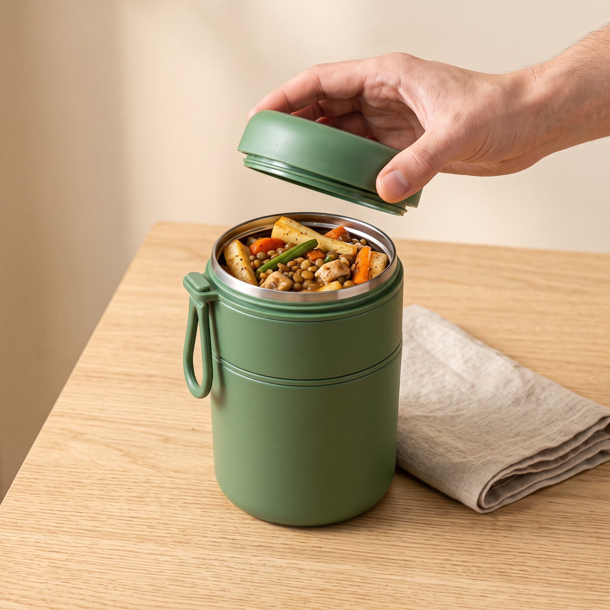 2-Level Stainless Steel Thermo Food Jar