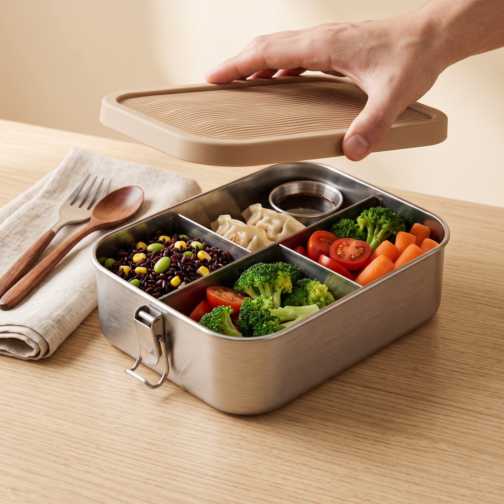 Multi-Grid Stainless Steel Lunch Box