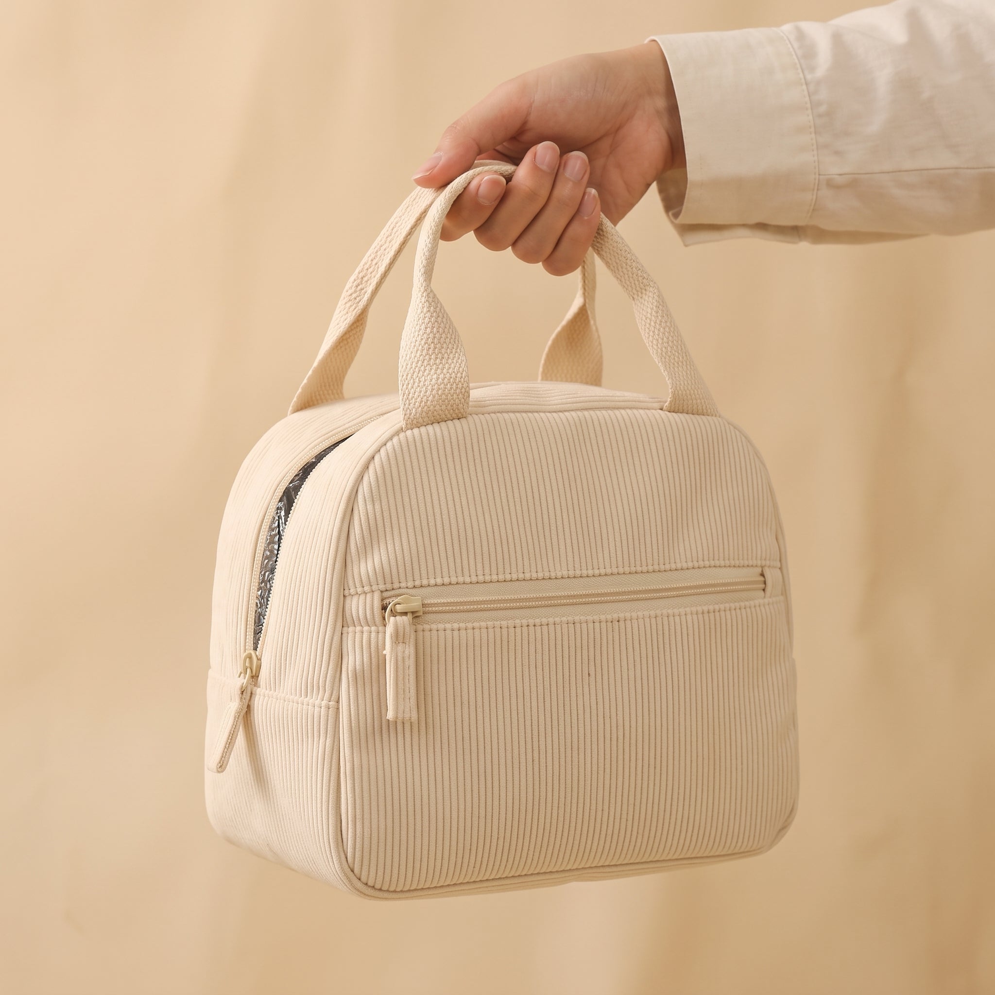 Corduroy Insulated Lunch Bag
