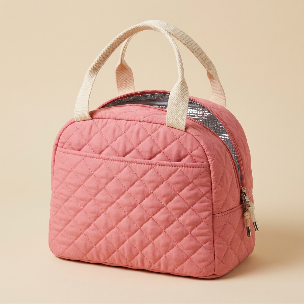 Quilted Insulated Lunch Bag