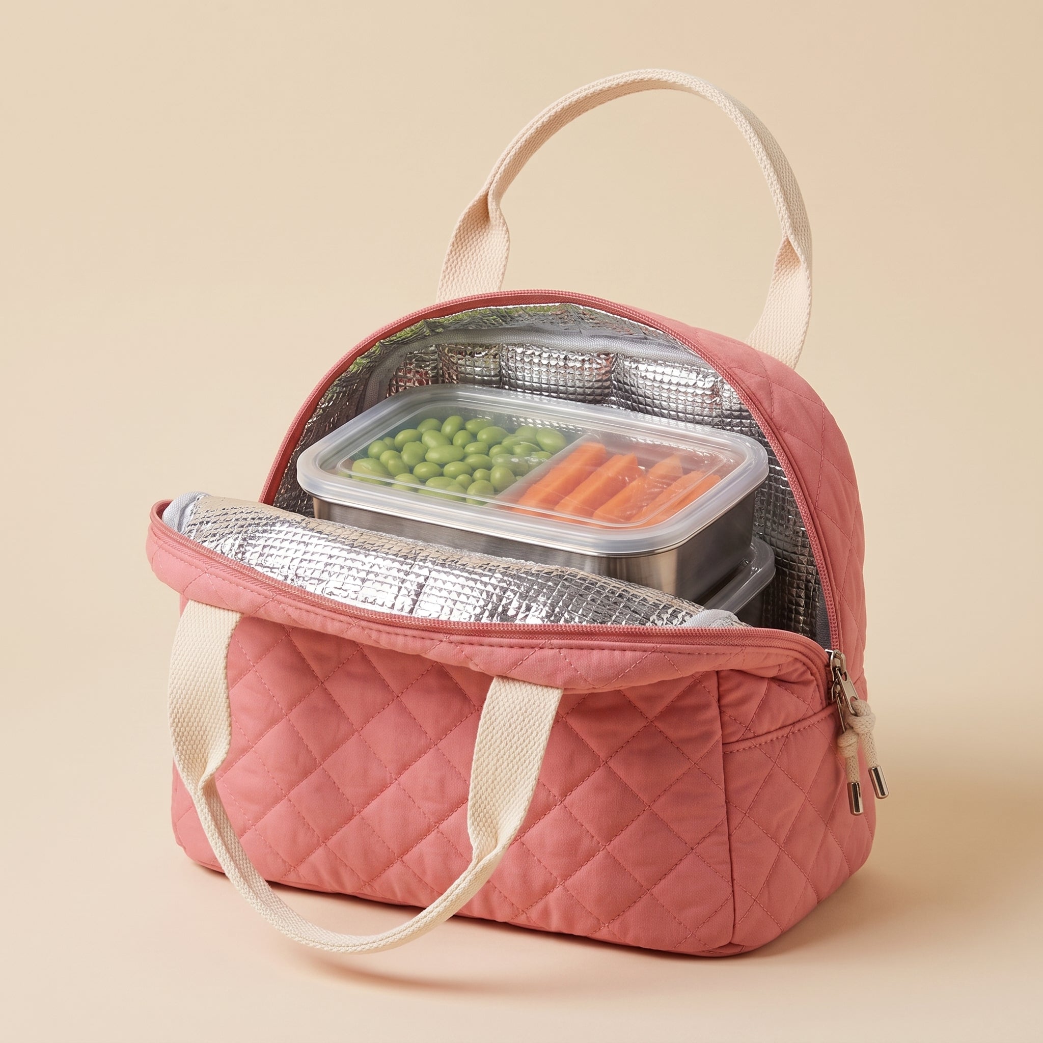 Quilted Insulated Lunch Bag